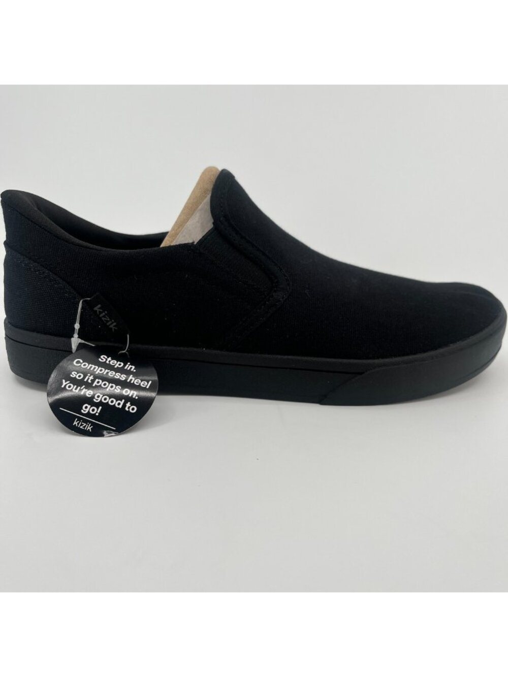 Kizik Venice Womens Size 8D Black Athletic Slip On Hands Free Shoes Sneakers